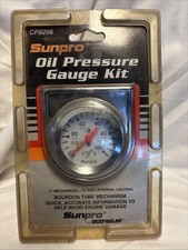 Vintage Sunpro 2 Mechanical Oil Pressure Gauge 0-100 Psi White Chrome Bezel Vintage Sunpro 2 Mechanical Oil Pressure Gauge 0-100 Psi White Chrome Bezel