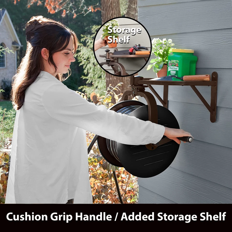 Liberty Garden Products 715 Navigator Rotating Garden Hose Reel, Holds 125 - Image 4 of 4