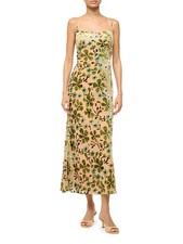 STAUD Dianna Floral Burnout Midi Dress     Size:16   $495  NWT