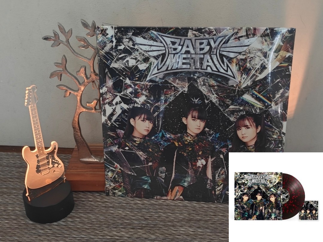 AUTOGRAPHED SIGNED Babymetal Metal Forth Black Red Splatter Vinyl