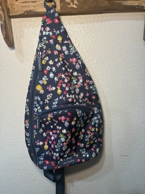 Vera Bradley Essential Sling Backpack SCATTERED WILDFLOWERS Excellent!