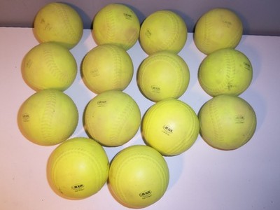 JUGS Lite Flite 12'' SOFTBALLS - 14 Balls Total - Yellow Sting Free Foam