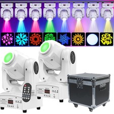 4X 150W LED Moving Head Stage Light DMX WLED Strobe 8Gobo Party Light w/Remote