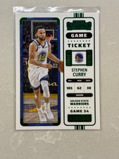 2022-23 Contenders Game Ticket Green Stephen Curry #31