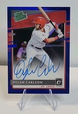 2020 PANINI DONRUSS OPTIC RATED PROSPECTS RPSDC DYLAN CARLSON SIGNATURE-BLUE /50