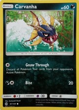 81/149 CARVANHA | COMMON | SUN & MOON BASE SET POKEMON CARD