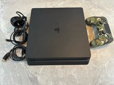 Sony PlayStation 4 Slim 1TB Console + Camo DualShock 4 Controller, HDMI & Power