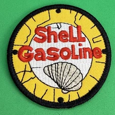 🔥 SHELL GASOLINE PATCH EMBROIDERED IRON-ON RARE VINTAGE STYLE GAS OIL RAT FINK