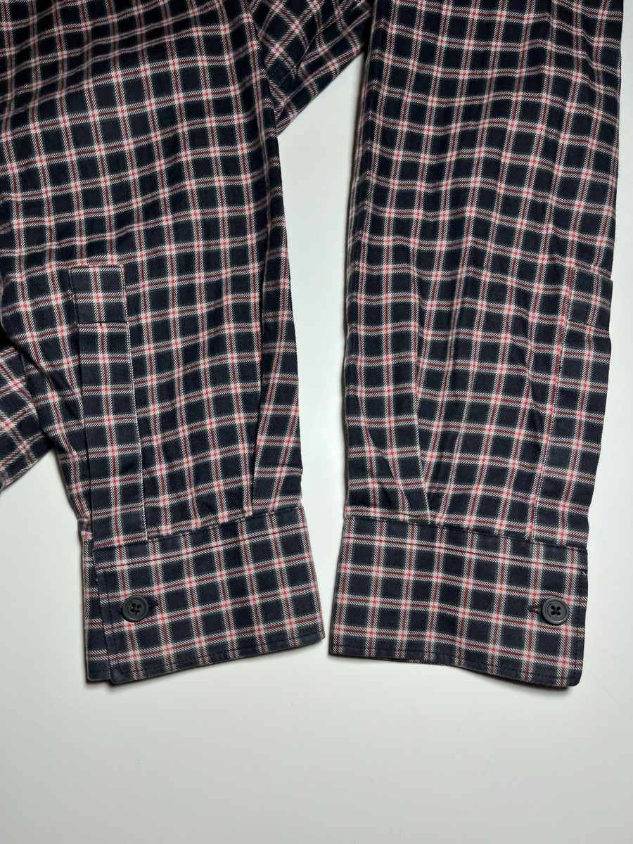 Givenchy Embroidered Stars Collar Check Long Sleeve Shirt Men's