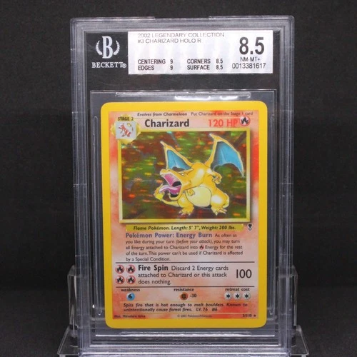 🔥 BGS 8.5 NM-MT+ CHARIZARD HOLO RARE | LEGENDARY COLLECTION 3/110 0.5 OFF MINT