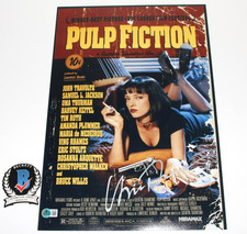 UMA THURMAN SIGNED 'PULP FICTION' 12x18 MOVIE POSTER AUTOGRAPH MIA BECKETT COA