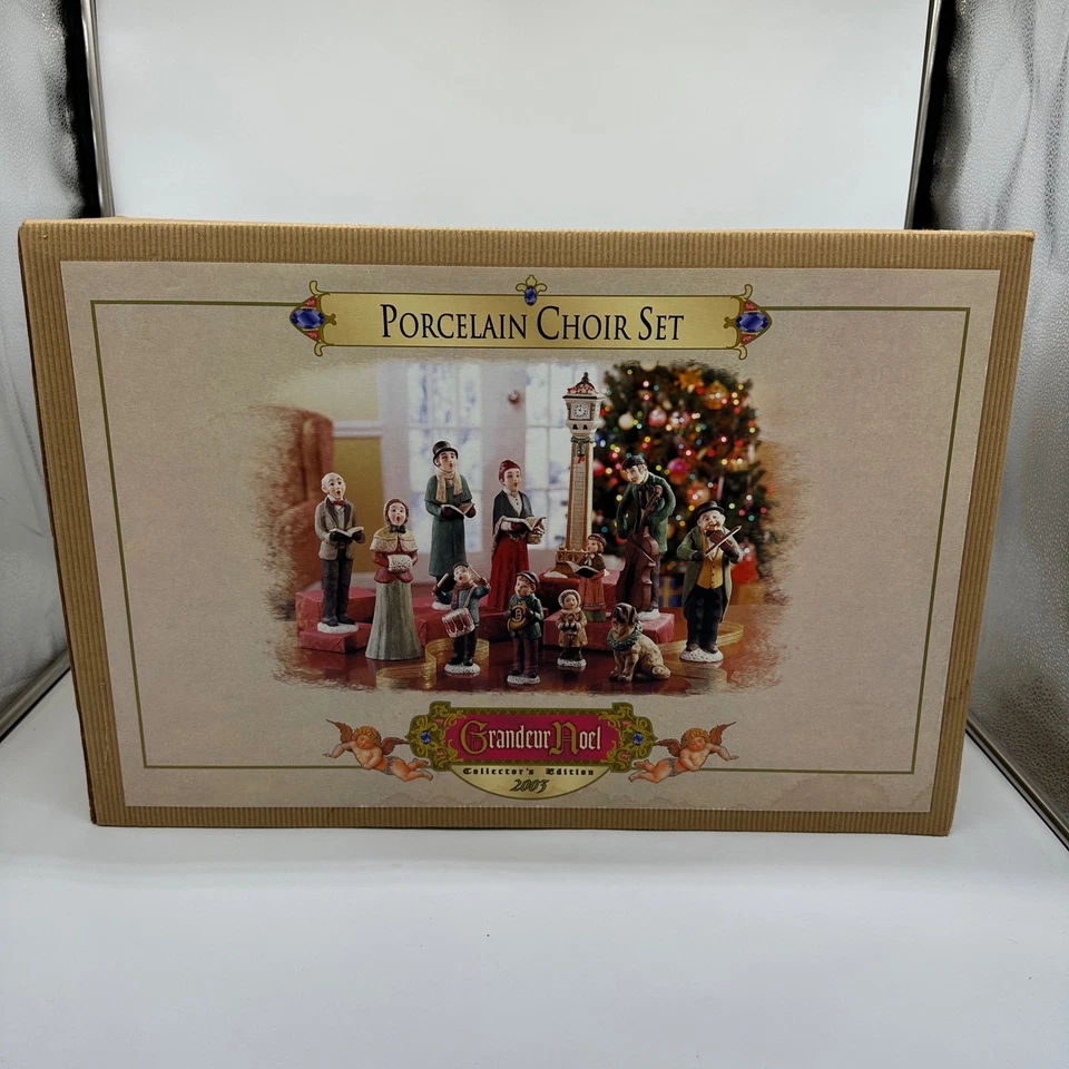 Grandeur Noel Porzellan Chor Set Sammler 2003 Musikalische Karolinger Figuren