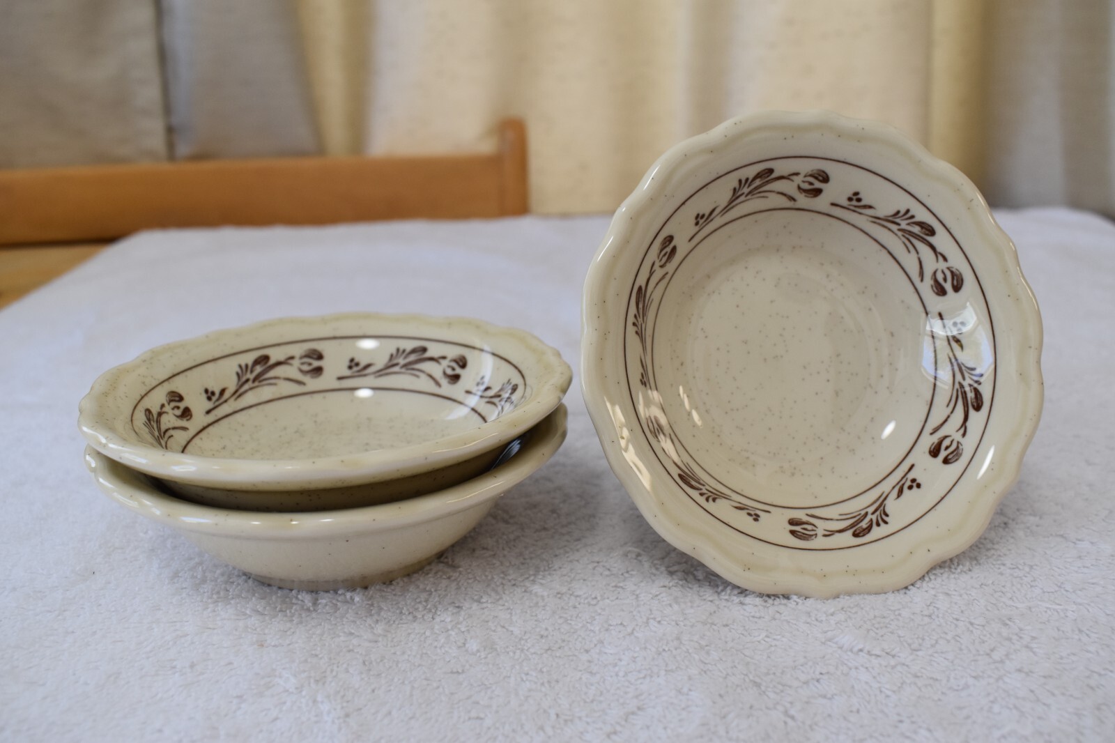 3 Syracuse China Resturant Ware SY465 Speckled w/ Brown Flowers Fruit Bowls eBay