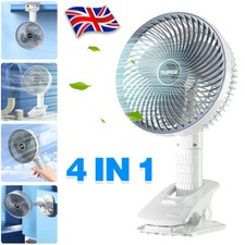 USB Desk Cooling Fan 3 Speeds 6 Inch Clip On Quiet Portable Table Fan Portable