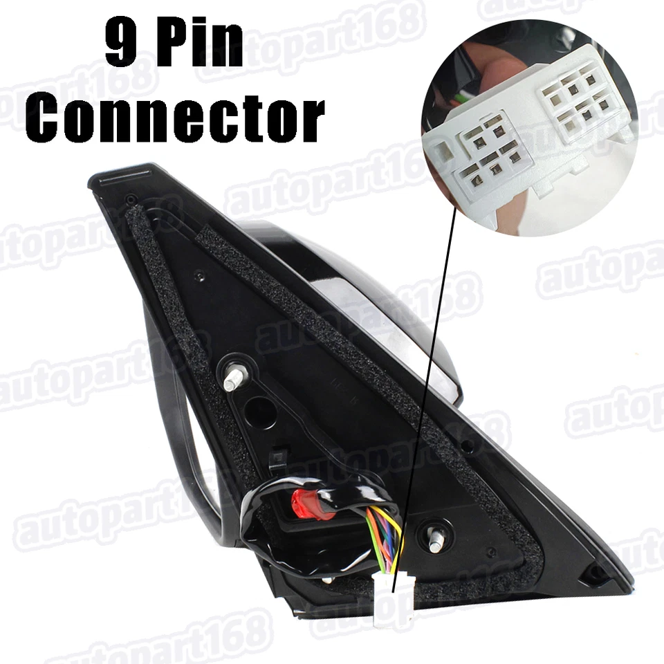 For 2014-2021 Toyota 4Runner Left Driver Side Mirror Black 9Pins Puddle Light Foto 3 de 4