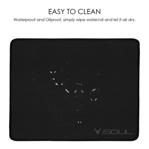 ISOUL PC Mouse Pad Mat with Non-Slip Rubber Base Neoprene Durable Stitched Edges - Picture 3 of 7