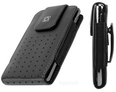 Leather Black Case Cover Pouch Holster + Swivel Belt-Clip for HTC PHONES, New