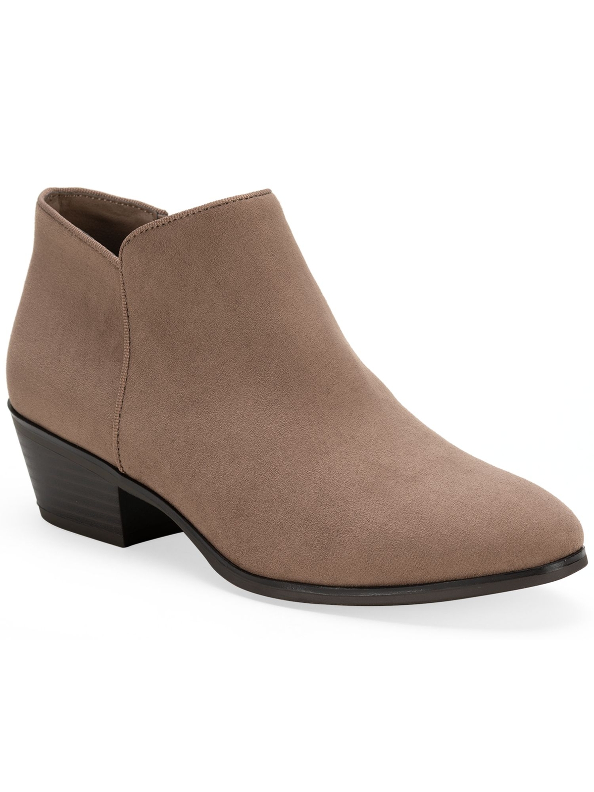 STYLE & COMPANY Womens Beige Wileyy Almond Toe Block Heel Zip-Up Booties 6.5 M