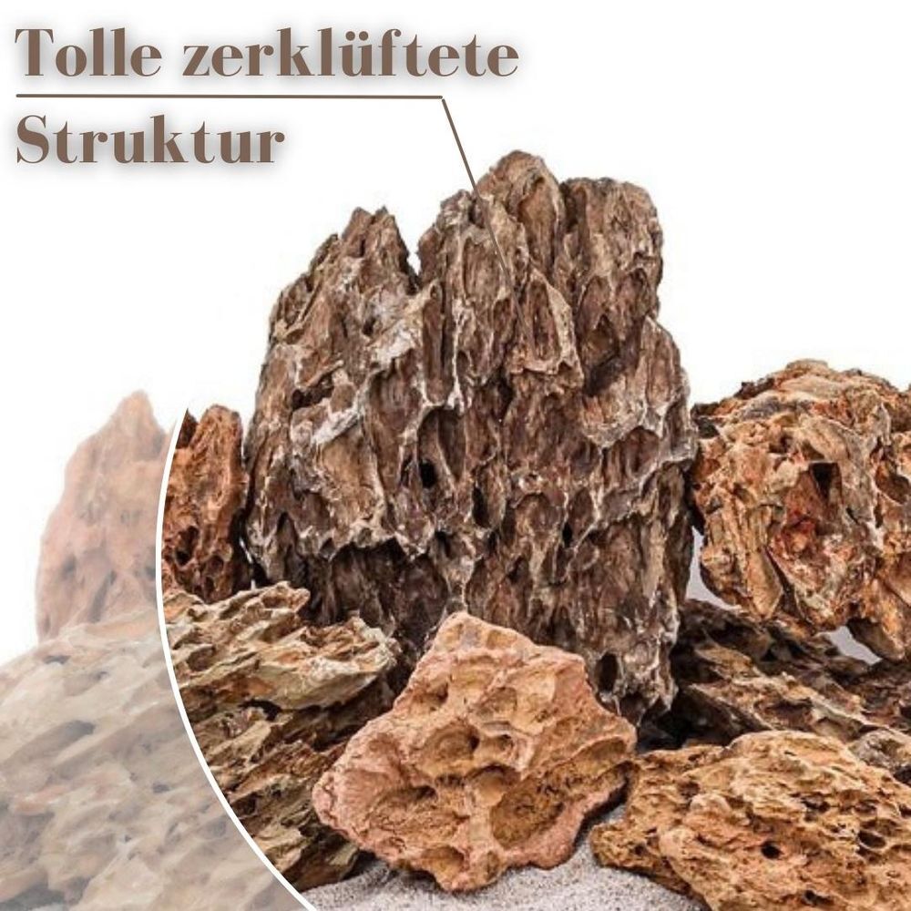 Pietre naturali per acquario pietra drago decorazione roccia marrone 1 pezzo taglia S 100-300 g n.61 foto 4