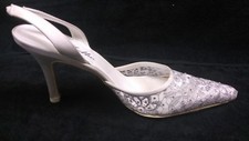 NEW WOMEN'S MELBO BRIDAL SHOES-SCATTER ON DONATELLE SILVER 