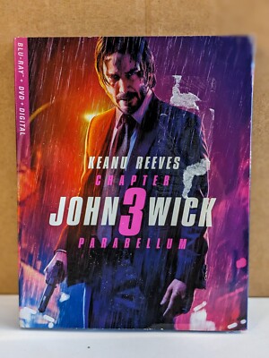 John Wick Chapter 3  New- Blu-ray + Digital 2019 NEW/SEALED Slipcover 