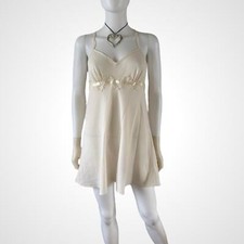 Vintage Dainty sheer cream babydoll slip