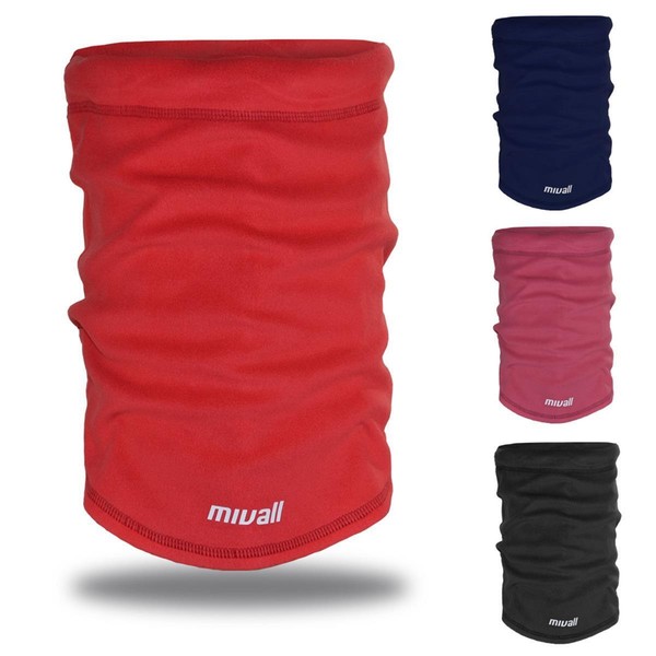 Schlauchschal Fleece Mivall HalswäRmer Rot Unisex Halstuch Loop Schal-image