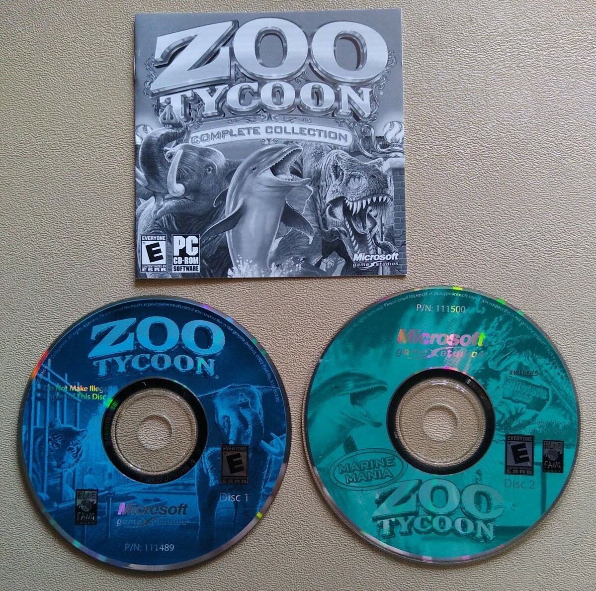 Zoo Tycoon Complete Collection PC CD-ROM Game 2 Disc Set Windows