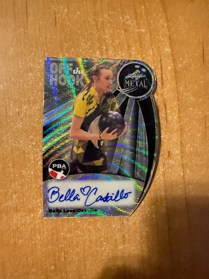 2024 Leaf Metal PBA - Bella Love Castillo - Off The Hook Die-Cut Auto #d 3/49