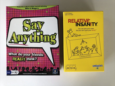 Lot of 2 2017 Card Games Jeff Foxworthy Relative Insanity & Say Anything