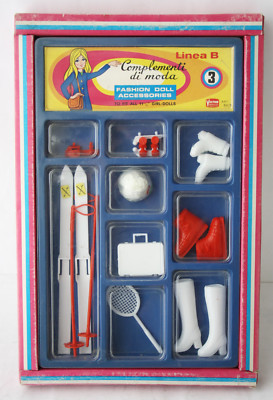 RARE VINTAGE 70'S LINEA B FASHION DOLL SPORT ACCESSORIES VICTOR TOYS ITALY NEW !
