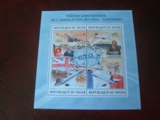 NIGER - 2013 CONCORDE - MINIARKUSZ NIEZAMONTOWANY UŻYWANY ARKUSZ PAMIĄTKOWY MINIATUROWY