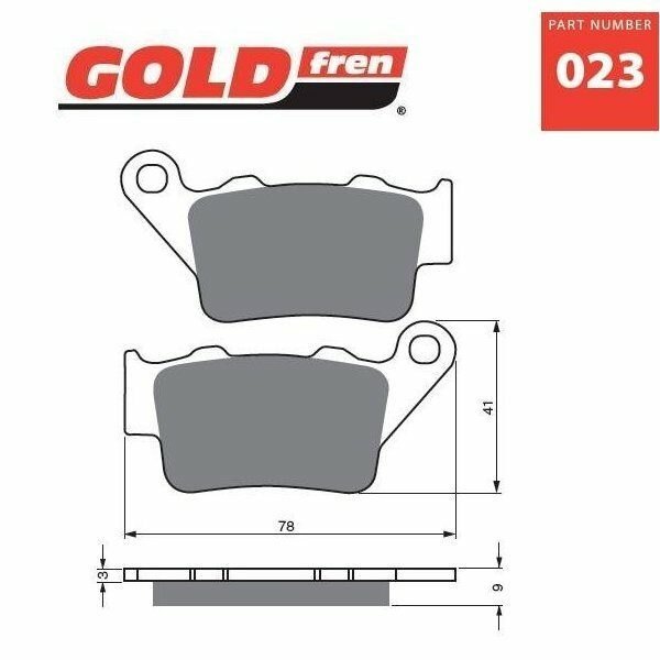 Goldfren K5 Racing pads - Model No 023 K5 - Aprilia / BMW / Ducati