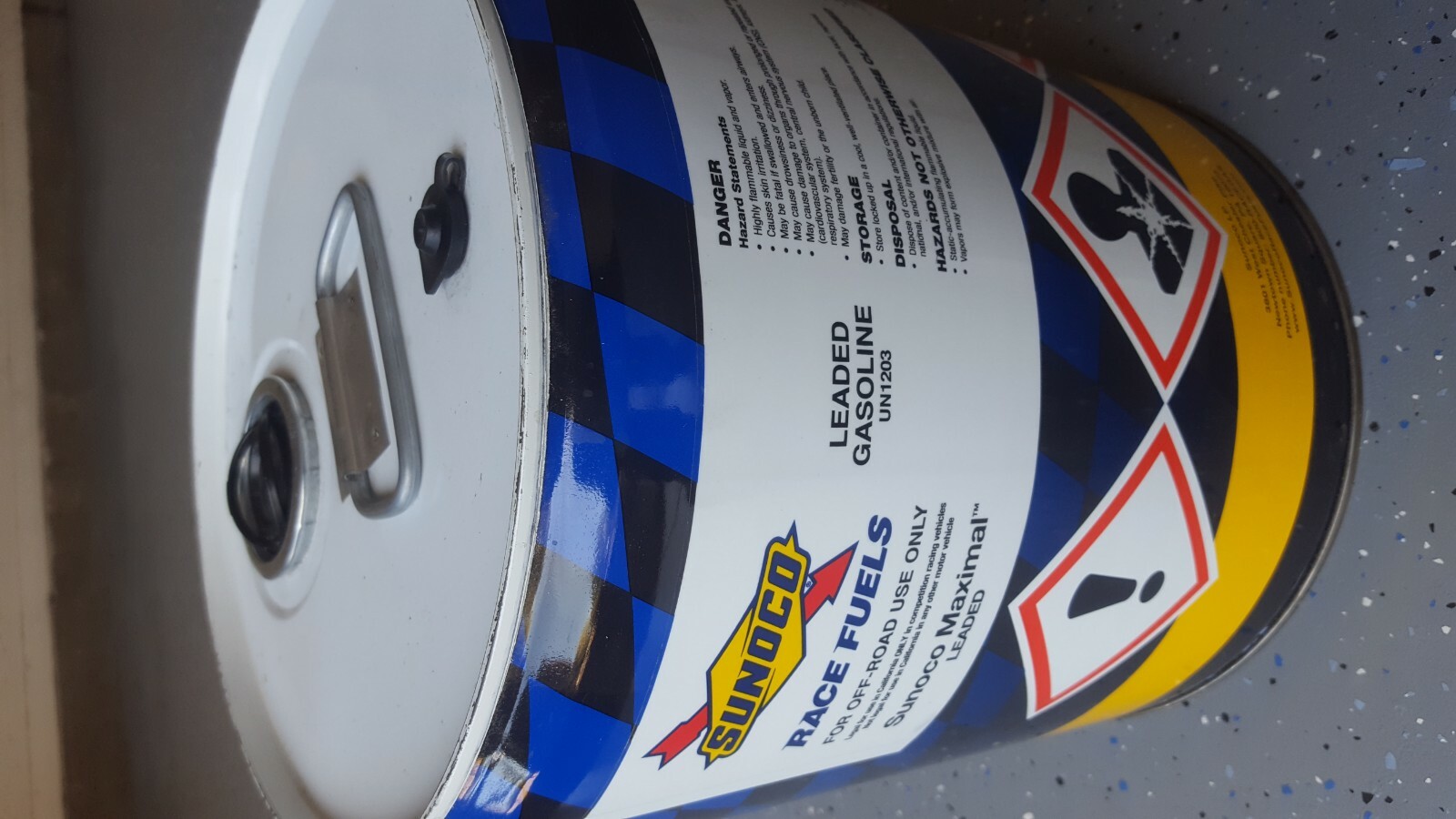 Sunoco 5 gallon Racing fuel Gas Can NASCAR NHRA Empty 116 Maximal Can