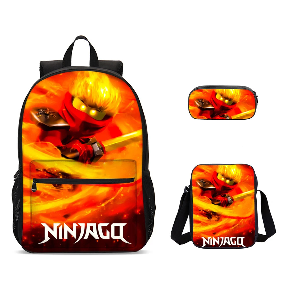 Ninjago Kai Cartoon Backpack Set for Boys and Girls