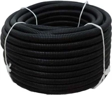 American Terminal 1.5" x 100' Flexible Corrugated Black NON Split Tubing Wire