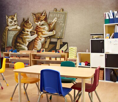 3D Smart Cat 9028NA Wallpaper Wall Murals Wall Paper Wall Print Mural Romy