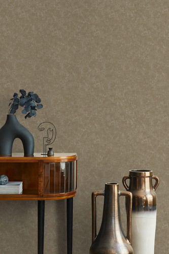 Papel pintado dorado uni salón dormitorio HECHO EN ALEMANIA 10,05x0,53 - Imagen 2 de 4