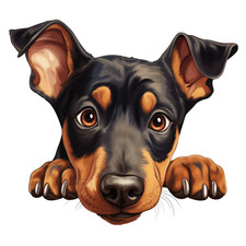 6 adesivi auto Doberman Pinscher 9 x 9 cm adesivi per cani