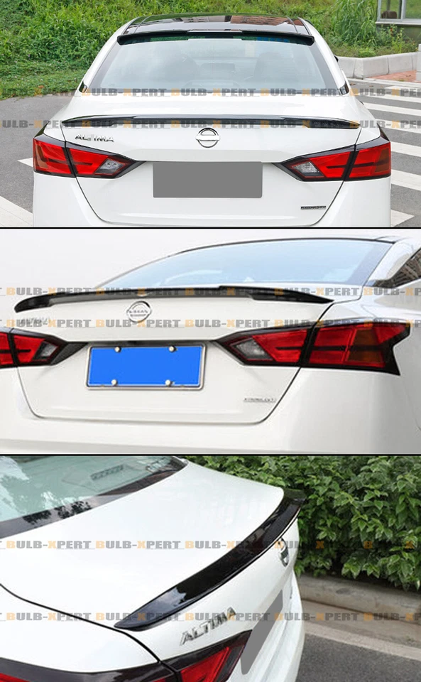 ALERÓN TAPA MALETERO NEGRO BRILLANTE PINTADO ESTILO V NISSAN ALTIMA JDM 2019-2025 Foto 4 de 4
