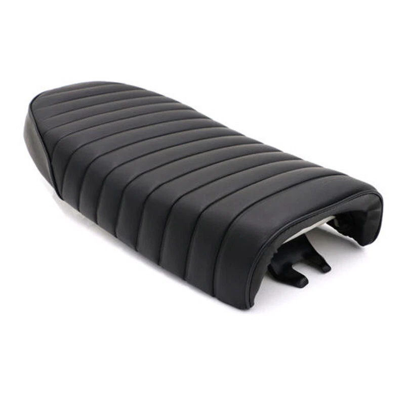 Cojín de asiento vintage negro Saddle Café Racer para Honda CB CL Suzuki GS Yamaha XJ Foto 3 de 4