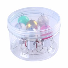 6PCS/Box 52g 62g Lure Octopus Squid Jig Fishing Ball Head Hooks Bait Saltwater