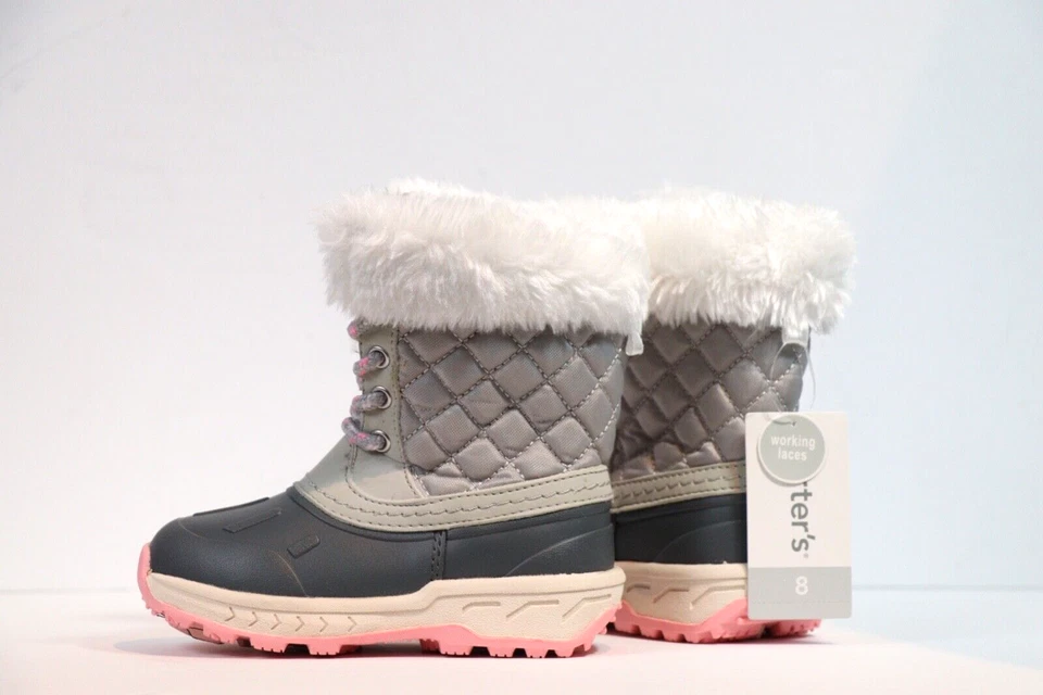 Botas de Nieve Carter’s Talla 8 Gris Botines Niño Pequeño Vermont Carters Niños NUEVAS Sin Caja Foto 4 de 4