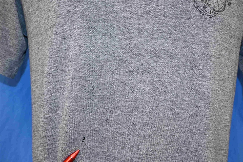 Camiseta vintage años 80 US MARINES SEMPER FI LOGO IWO JIMA RAYON TRI BLEND 2 CARAS M Foto 4 de 4