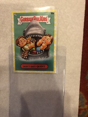 Yellow  Parallel Garbage Pail Kids Askew Dont Quit Quint 10a Yellow  Of 100