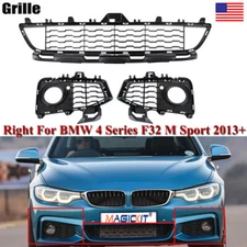 FOR BMW 4 SERIES F32 F33 F36 M SPORT BUMPER FOG LIGHT GRILLE+CENTER GRILL 13-19
