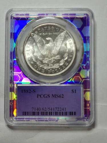 1882 S Morgan Silver Dollar PCGS MS62 TRADERBEA SLAB