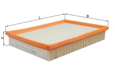 Filtro aria LX 443 MAHLE per BENTLEY,FORD USA,INDIGO,ROLLS-ROYCE,VOLVO