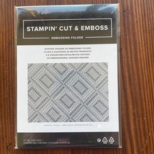 Stampin Up DASHING DESIGNS 3D Embossing Folder Textured Background Pattern NEW