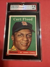 1958 #464 Topps Curt Flood Rookie Card In Near Mint+ 7.5